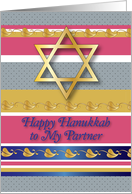 Hanukkah/Chanukah to My Partner card