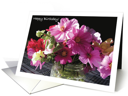 Birthday, for Volunteer, flowers card (886204)