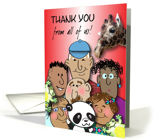 Thank you, from all of us, animals, people card (886594)