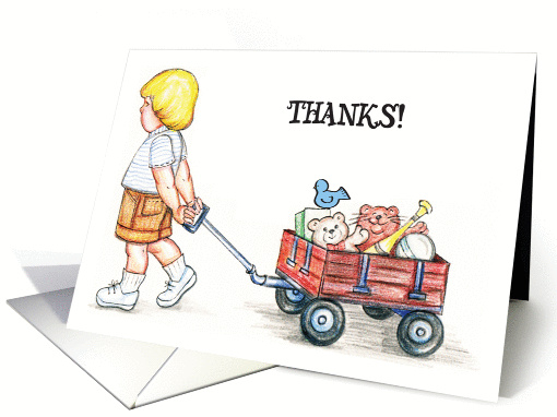 Thank you, for helping move, wagon card (886783)