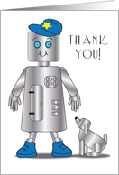 Thank you, Robot boy, robot dog card