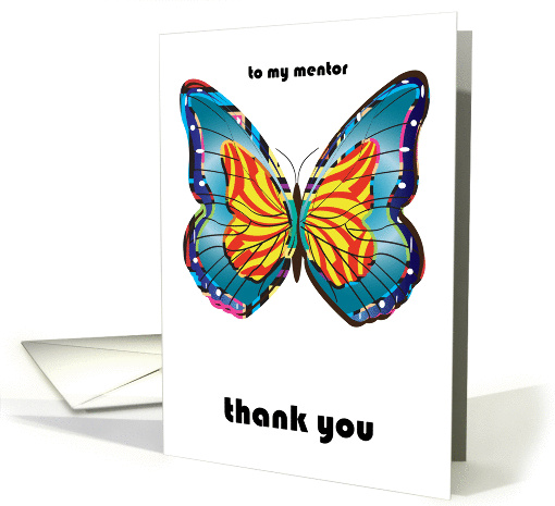 Thank you, to my mentor, butterfly card (887740)