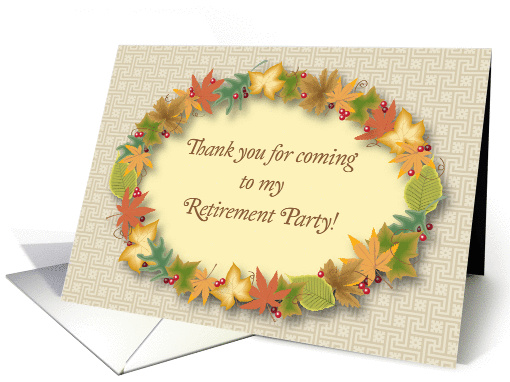 Thank you, For Attending Retirement Party card (888032)
