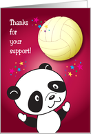 Thank you, For Volleyball Support, panda card