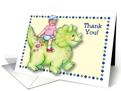 Thank you, Dinosaur theme card (889074)