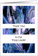 Thank You, to Troop Leader, scouting card