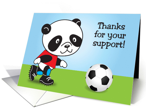 Thank You, Soccer support, panda card (889794)