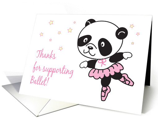 Thank You, Ballet support, panda card (889807)