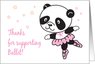 Thank You, Ballet support, panda card