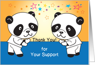 Thank You, Martial Arts Support, Pandas card