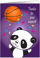 Thank You, basketball support, panda card