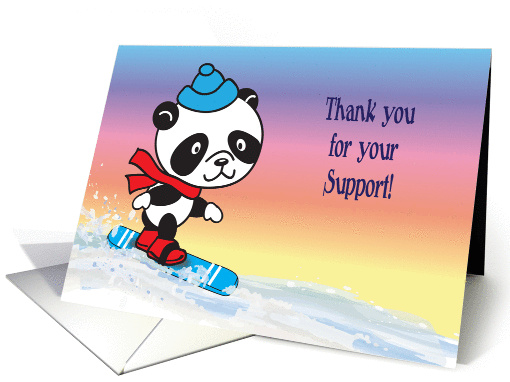 Thank You, Snowboarding Support, panda card (890539)