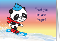 Thank You, Snowboarding Support, panda card