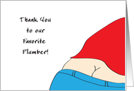 Thank You, to Plumber, humor card