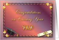 Congratulations, Earning PHD card