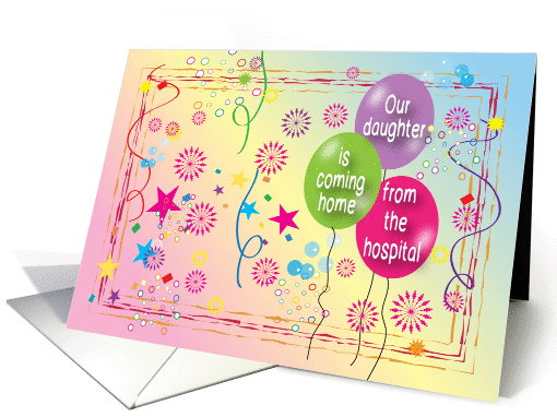 Announcement, Daughter coming home from hospital card (891395)