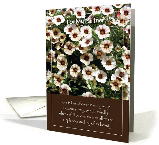 Thank you, for partner, flowers card (892080)