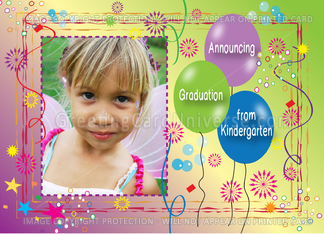 Kindergarten Grad Announcement, Photo Card