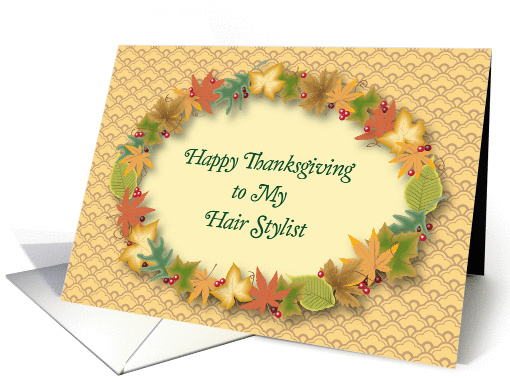 Thanksgiving, to Hair Stylist, colorful leaves card (898254)