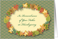 Thanksgiving, in Remembrance of Your Father card