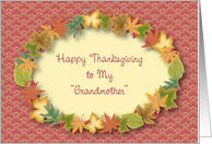 Thanksgiving, like a Grandmother, colorful leaves card