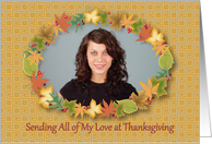 Thanksgiving, Photo Card, romance, colorful leaves card