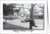 Father’s Day, Man in Tree, vintage photo card