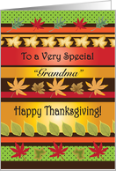 Thanksgiving, Like a Grandma, fall leaves card