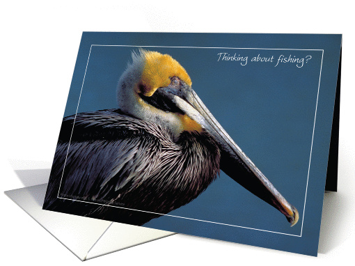 Father's Day, Pelican theme, fishing card (898958)