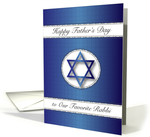 Father's Day, for Rabbi, Star of David card (899019)