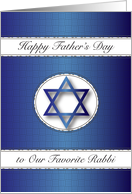 Father’s Day, for Rabbi, Star of David card