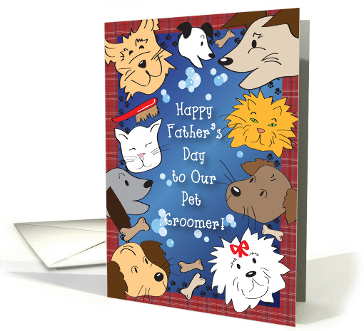 Father's Day, to Pet Groomer, dogs, cats card (899766)