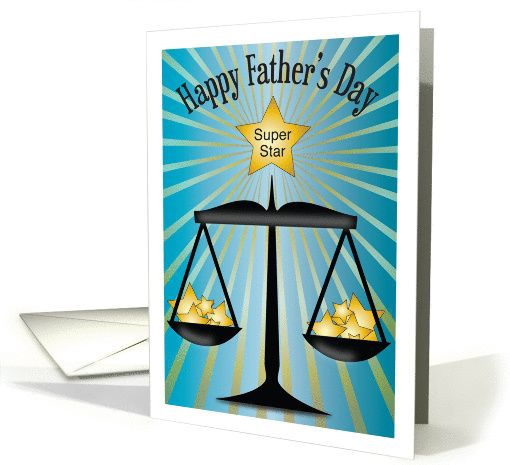 Father's Day, to Lawyer, scales of justice card (900007)