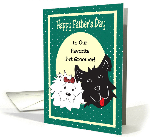 Father's Day, to Pet Groomer, dogs card (900909)