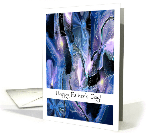 Father's Day, to Estranged Father, blue abstract card (900914)