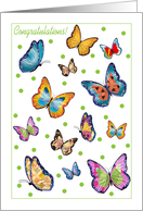 Congrats, Baby Naming Ceremony, butterflies card