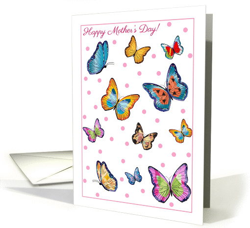 Mother's Day, Colorful Butterflies card (901226)
