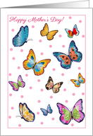 Mother’s Day, Colorful Butterflies card