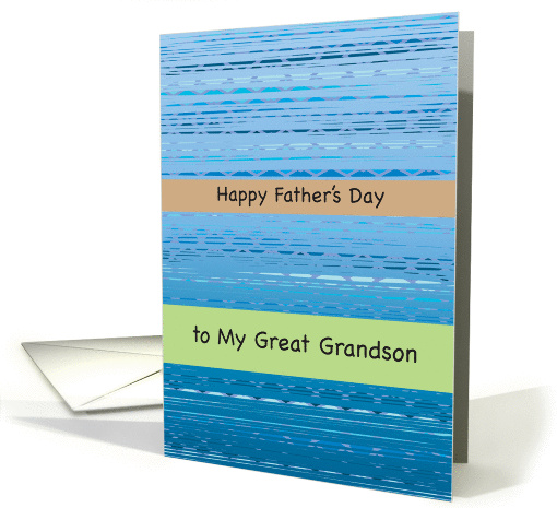 Father's Day to Great Grandson card (901976)