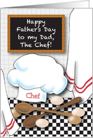 Father’s Day, to Chef, hat, spoons, eggs card