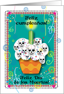 Birthday on Day of The Dead, Spanish, blank card