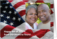 4th of July Photo card, American Flag card