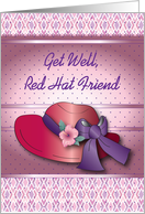 Get Well, Red Hat Friend card