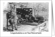 Retirement, Mail Carrier, vintage photo card