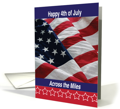 4th of July, Across the Miles, Flag card (906871)