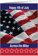 4th of July, Across the Miles, Flag card