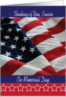 Memorial Day to Cousin USA Flag card