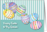 Easter, to Sponsor, decorated eggs card