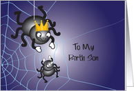 Father’s Day, to Birth Son, spiders card