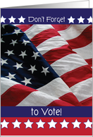Don’t Forget to Vote, USA flag card